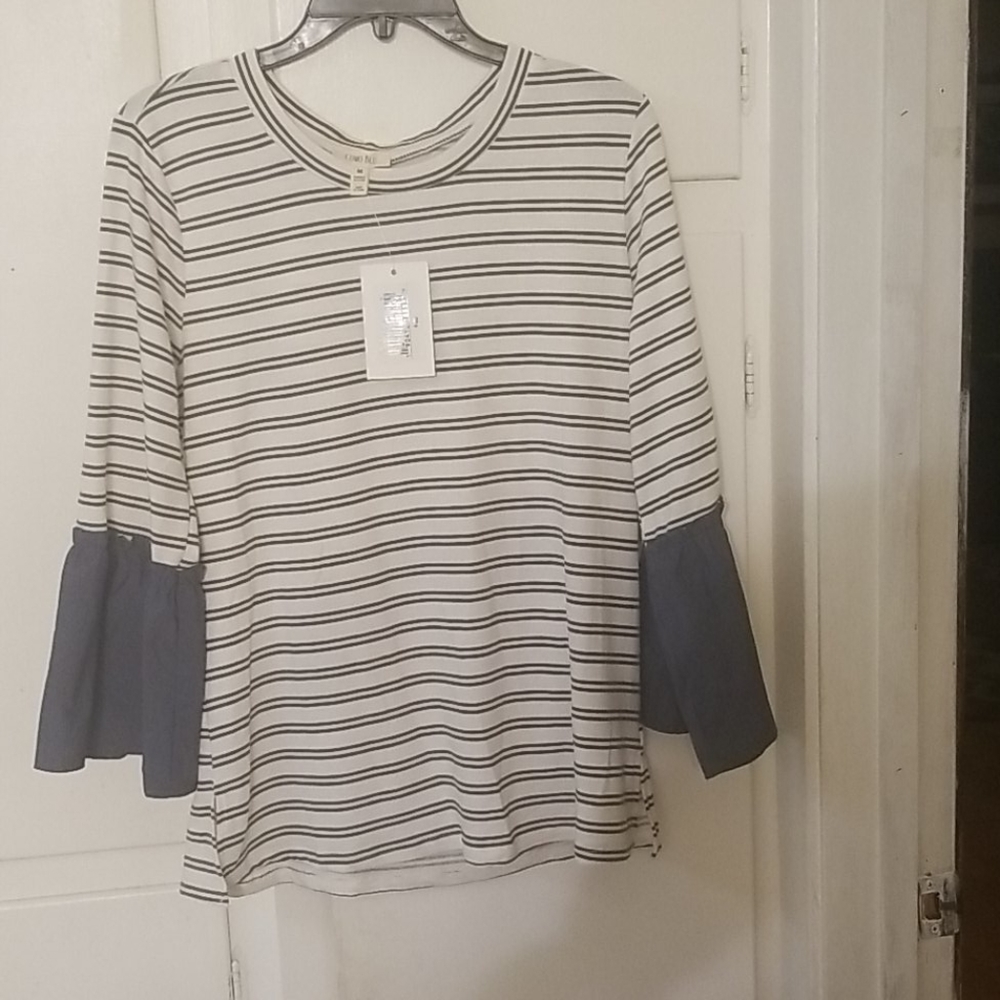 Como blu knit top